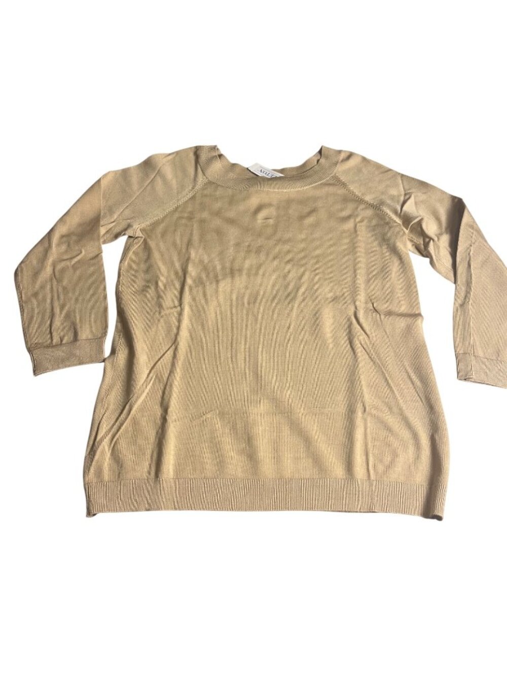 Pendleton Women’s Beige Silk Blend Sweater M Crewneck 3/4 Sleeves New With Tags